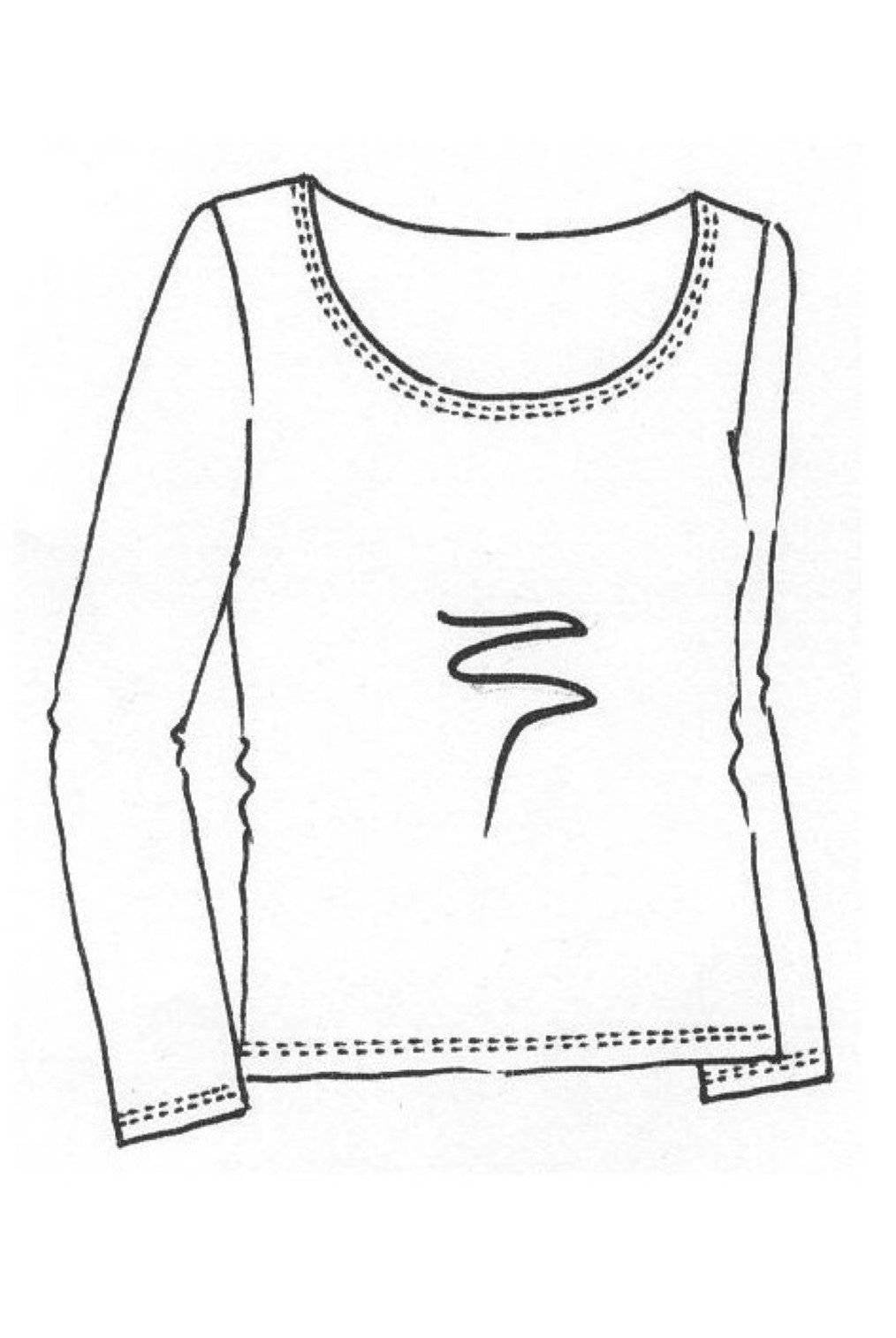 PAULA RYAN ESSENTIALS Easy Fit Long Sleeve Scoop Neck Top - Merino - Paula Ryan