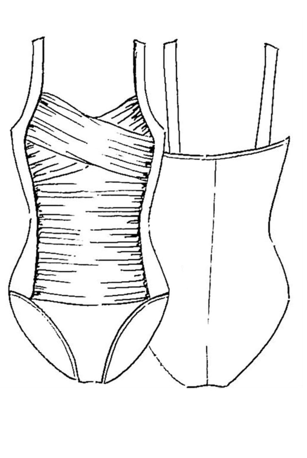 PAULA RYAN Crossover Ruched Swimsuit - Paula Ryan