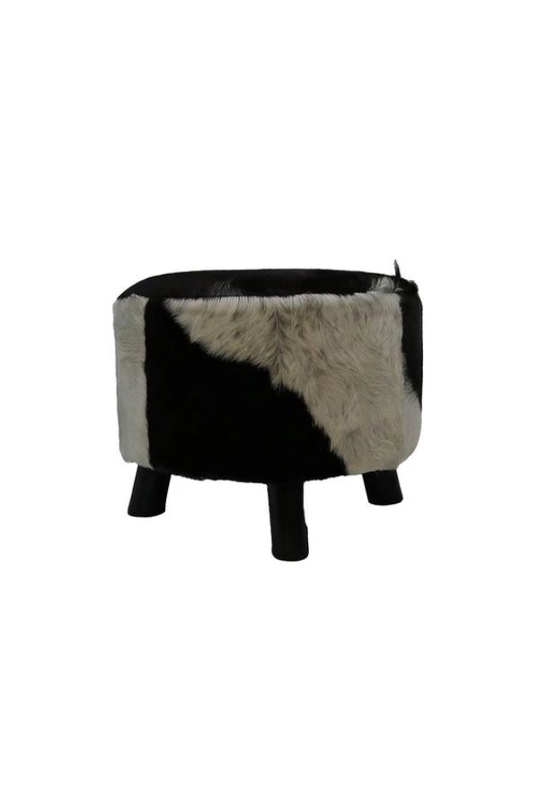 Billie Ottoman - Black & White - Magpie Style