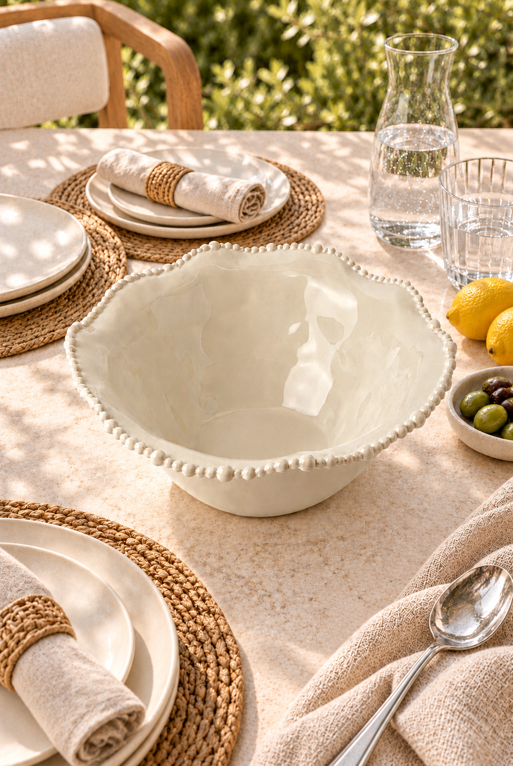 Sand Jumbo Wobbly Bowl – Pearl Melamine - Magpie Style