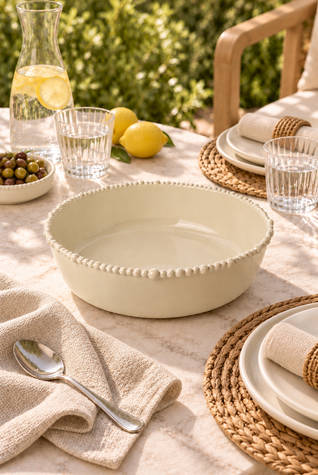 Sand Large Upright Bowl – Pearl Melamine - Magpie Style