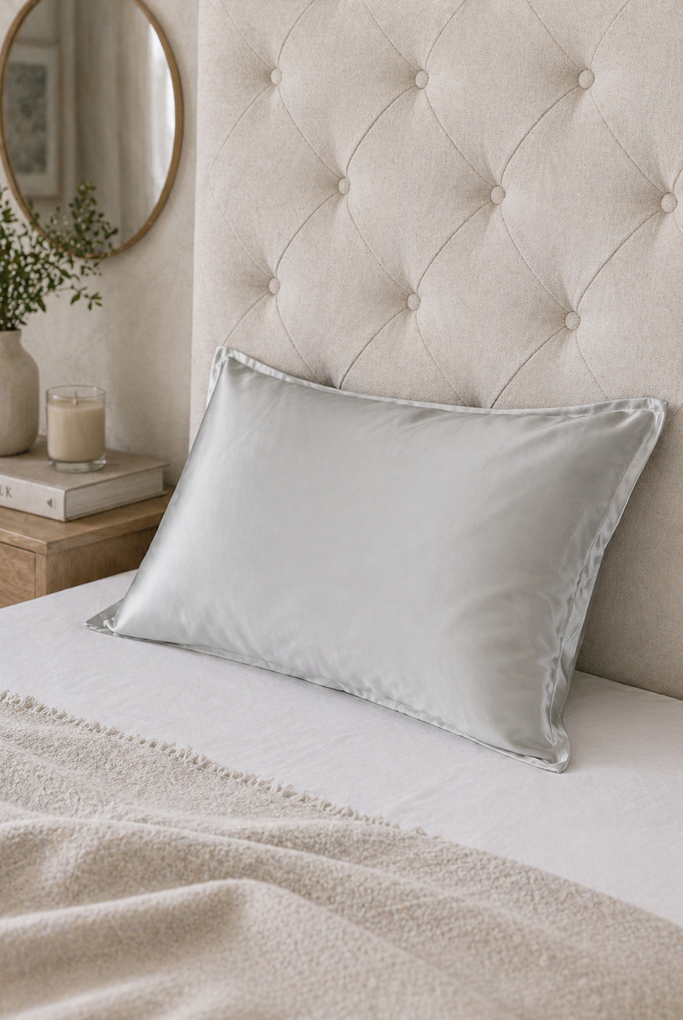 SILK SENSATION - Pillowcase - Silver - Paula Ryan