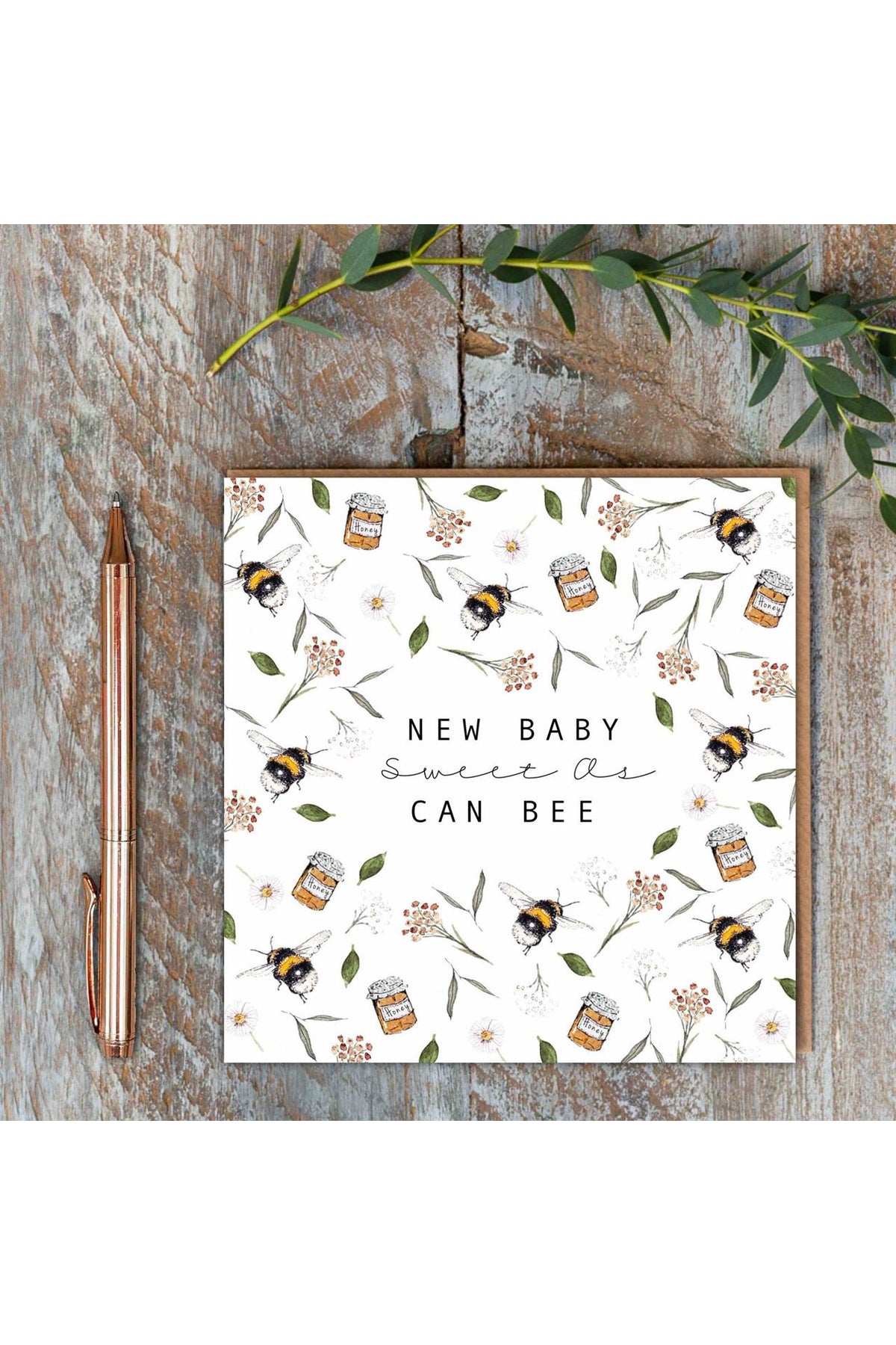 Sweet As Can Bee New Baby Card