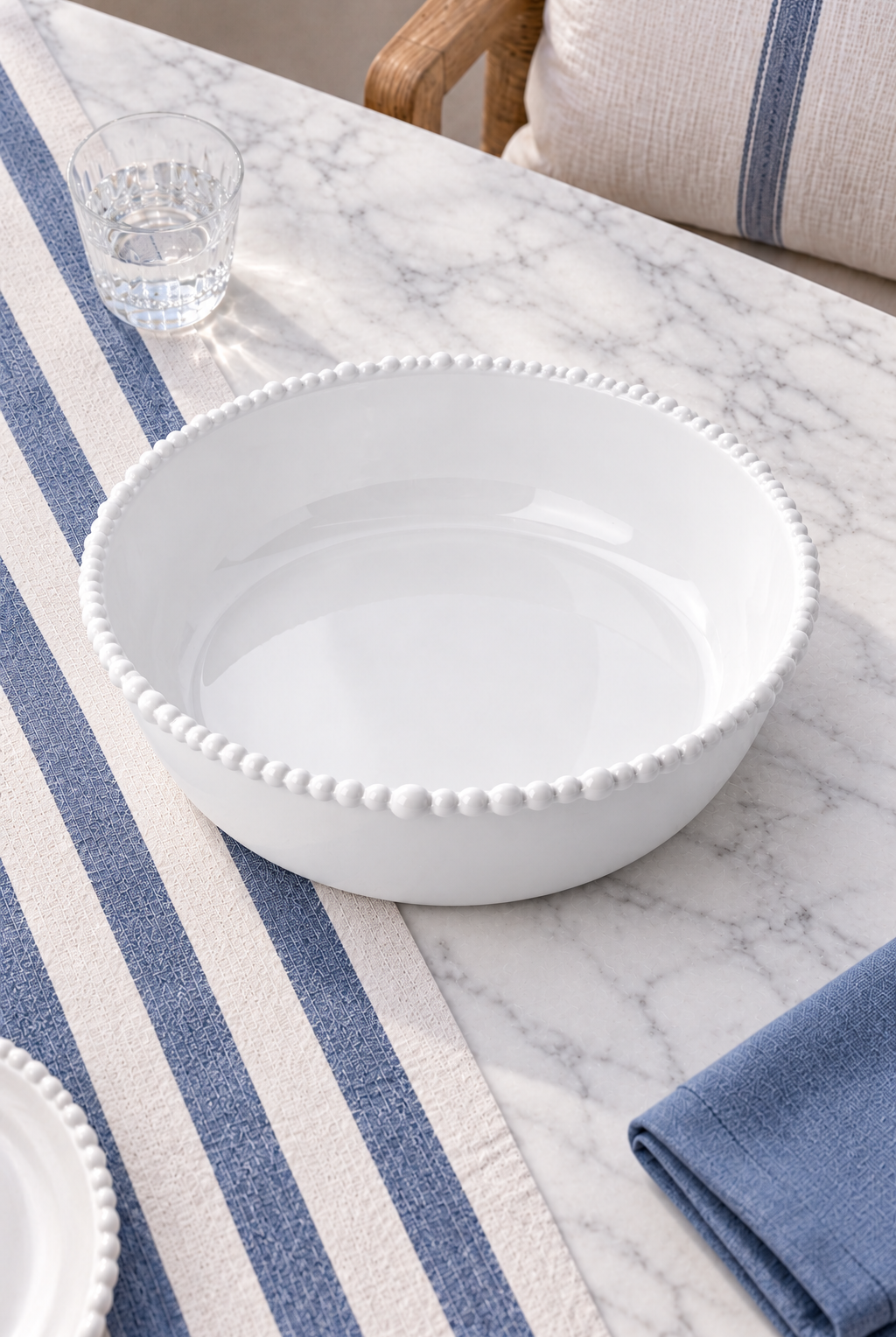 White Large Upright Bowl – Pearl Melamine - Magpie Style