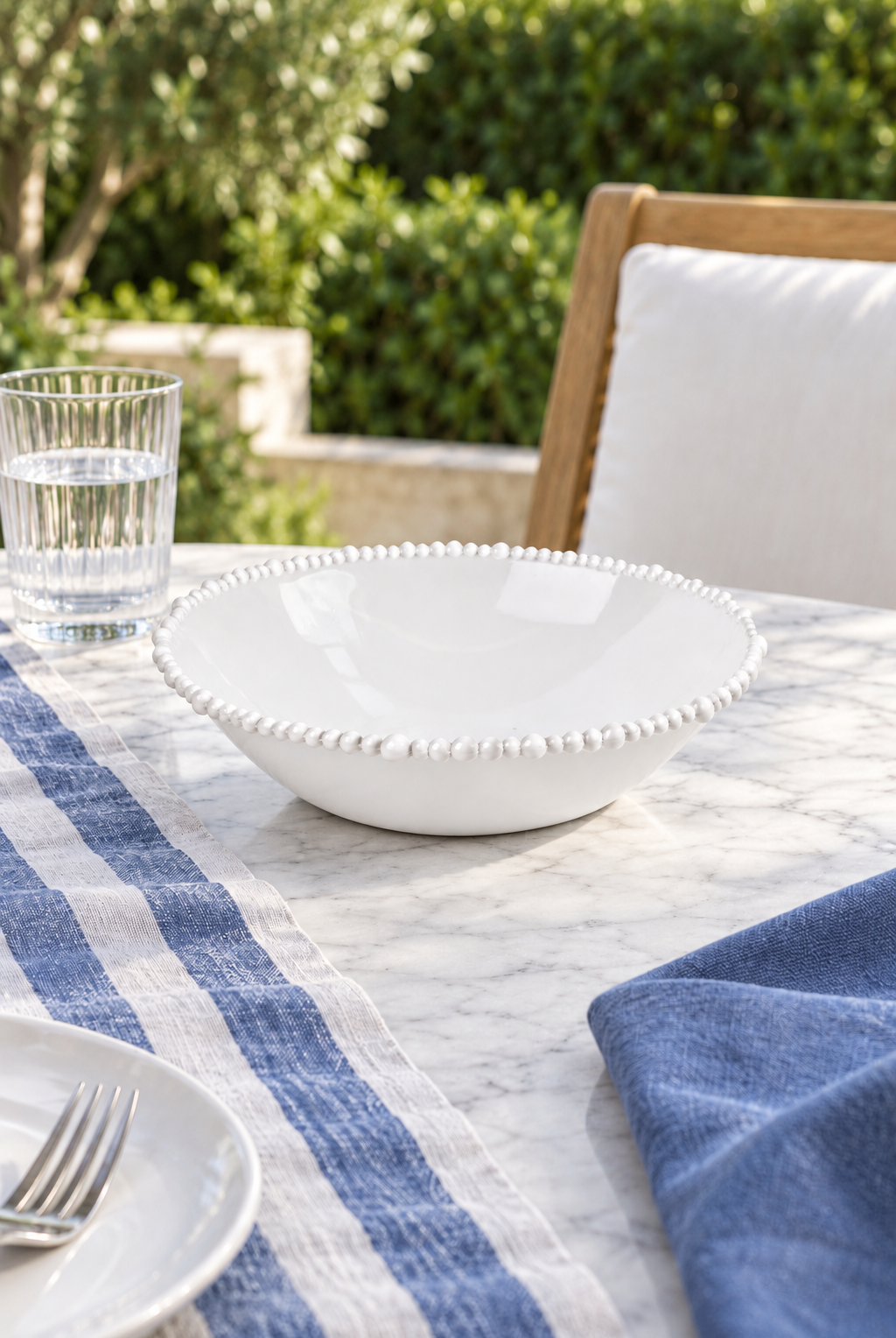 White Pearl Melamine medium tapered bowl