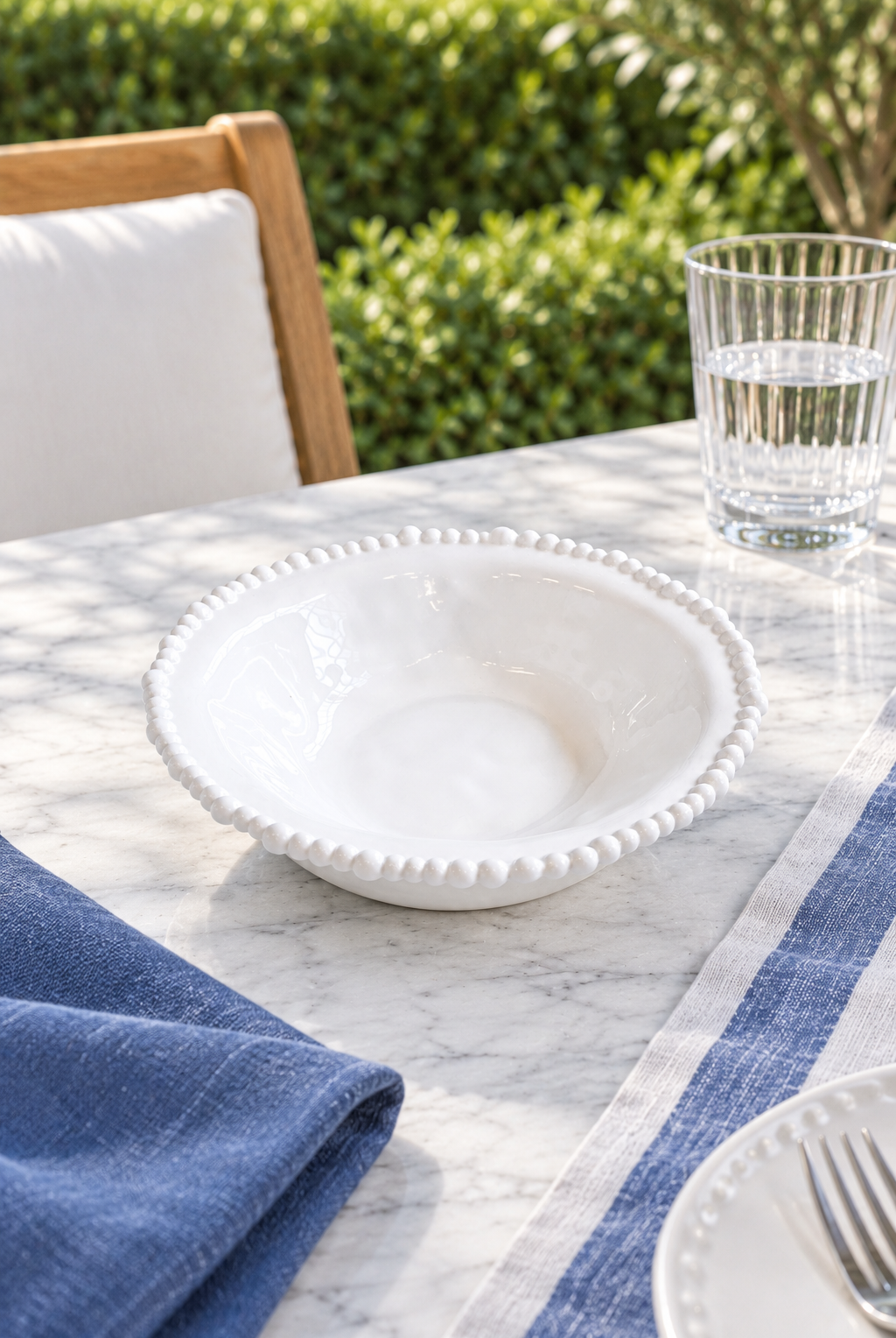 White Side Bowl - Pearl Melamine