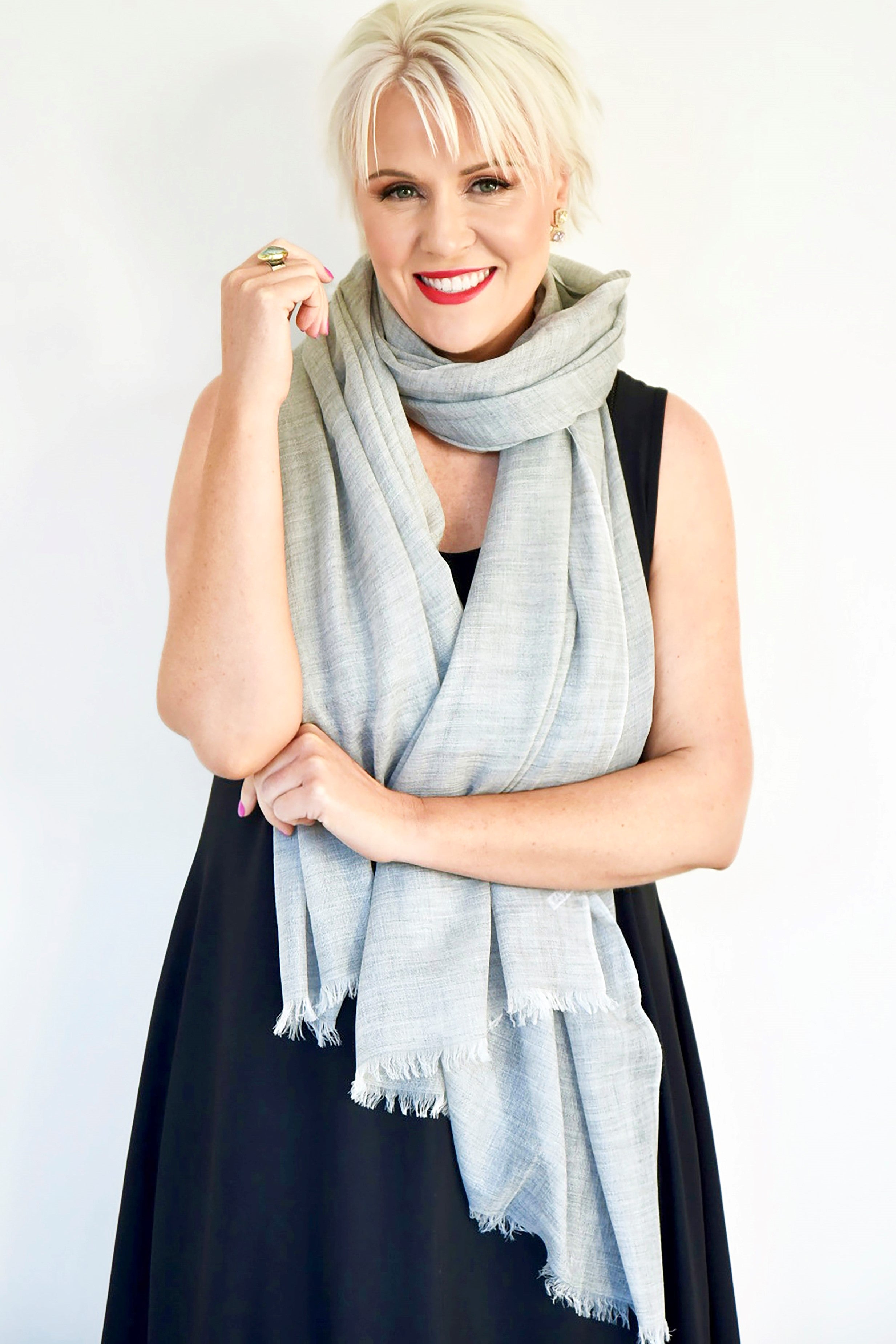 LUXURY CASHMERE COMPANY Oxford Scarf - 100% Cashmere - Magpie Style