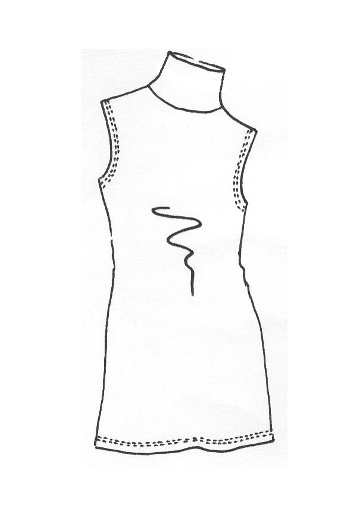 PAULA RYAN Sleeveless Polo Neck Tunic - Merino - Paula Ryan