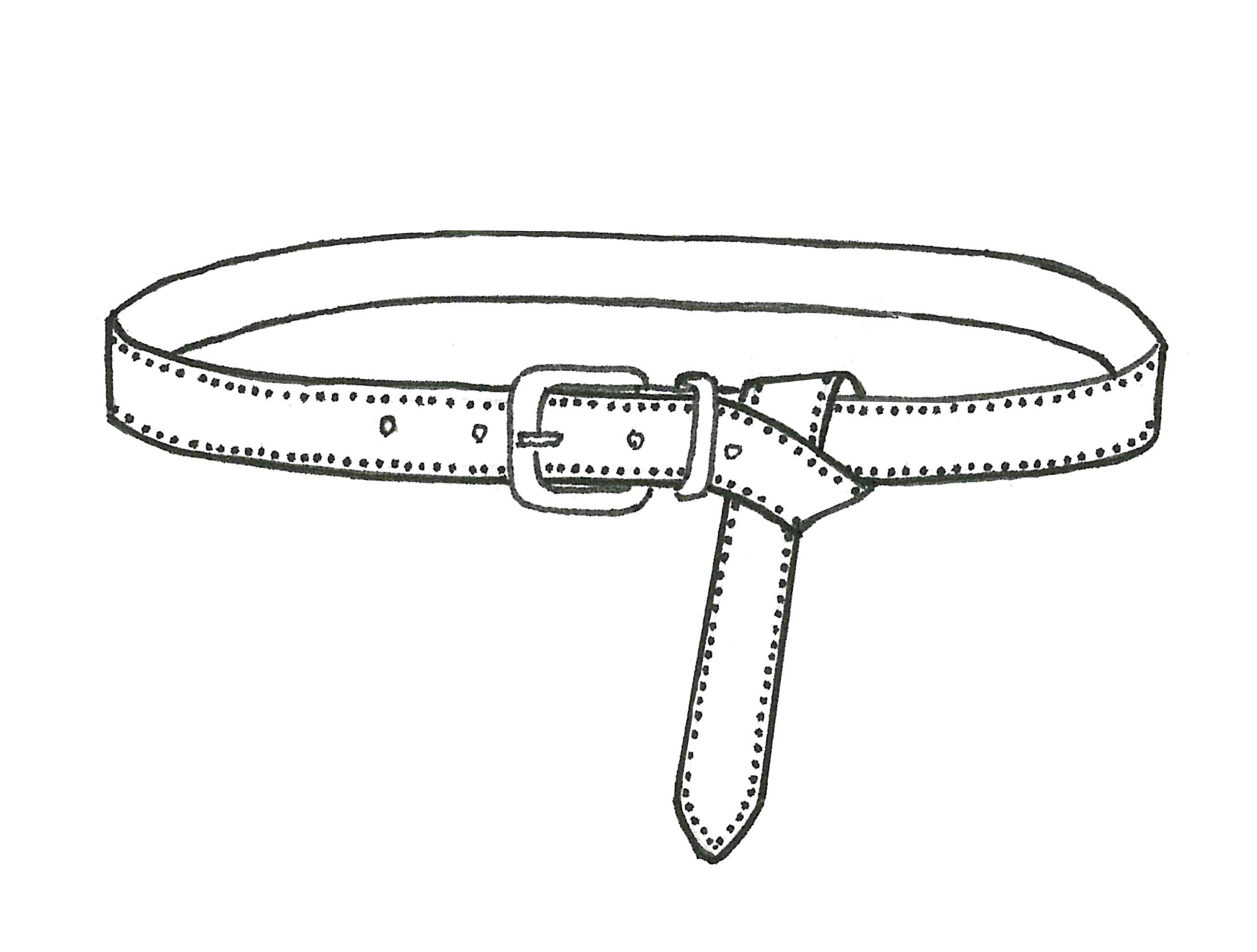 PAULA RYAN Skinny Studs Belt - Black/Light Gold - Paula Ryan