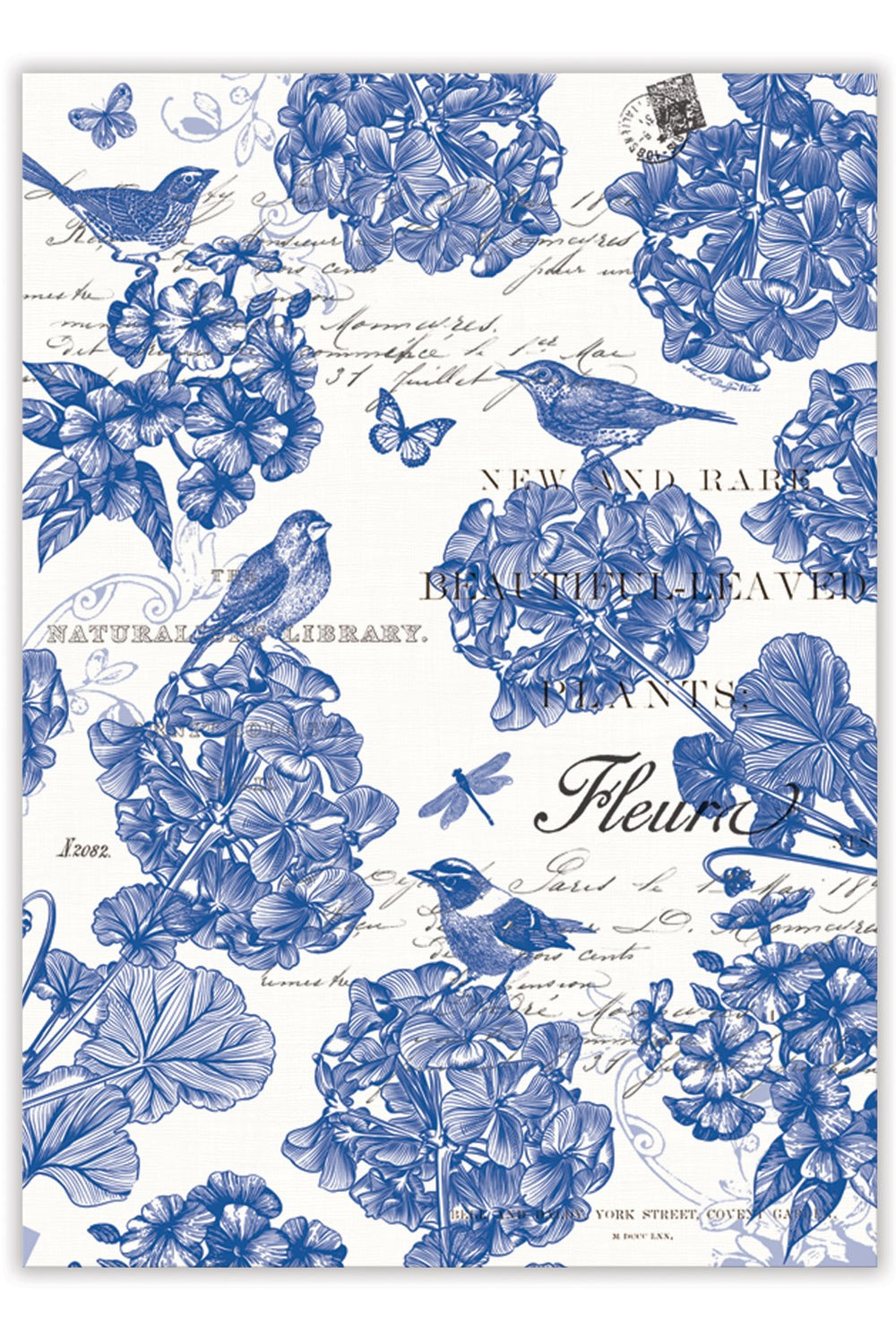 MICHEL DESIGN WORKS Tea Towel - Indigo Cotton - Magpie Style