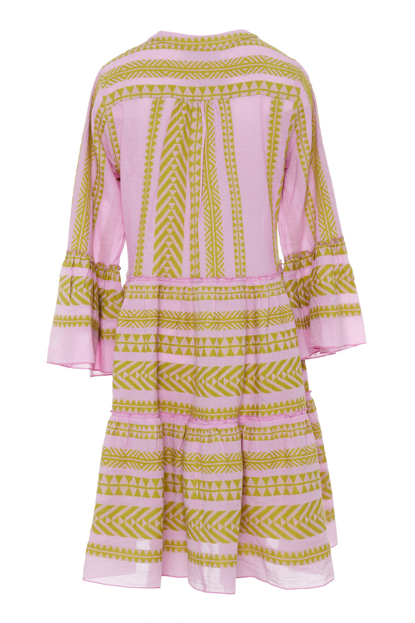 DEVOTION TWINS Ella Midi Dress - Lime/Pink - Magpie Style