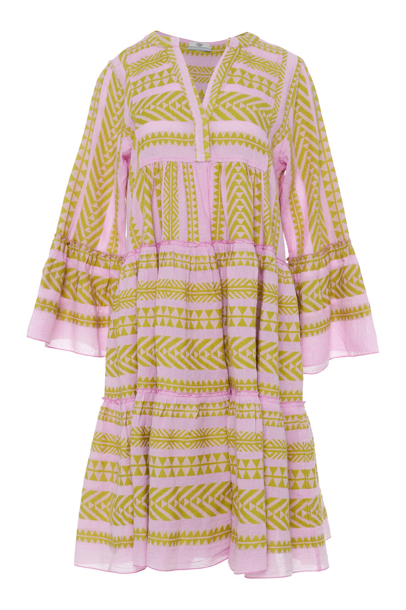 DEVOTION TWINS Ella Midi Dress - Lime/Pink - Magpie Style