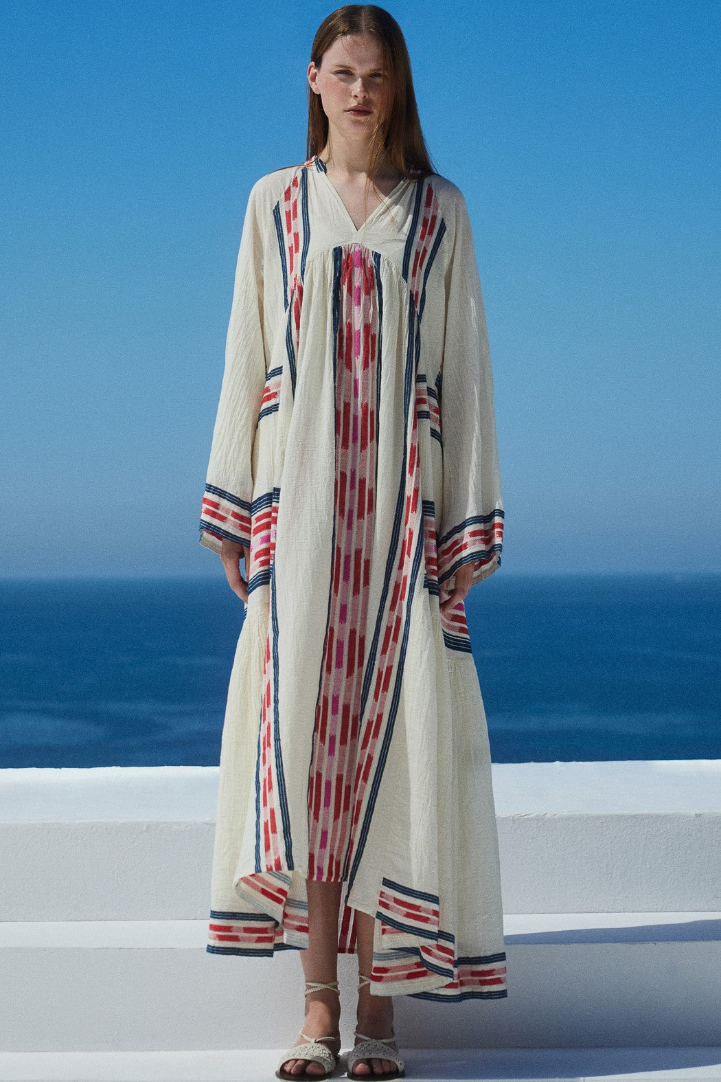 DEVOTION TWINS Power Long Dress - Navy/Red - Magpie Style