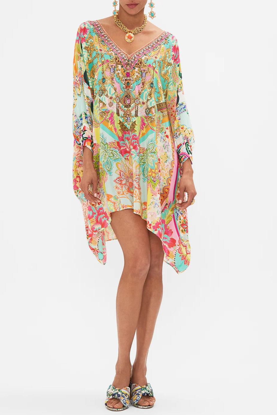 CAMILLA - Short Kaftan With Cuff An Italian Welcome - Magpie Style