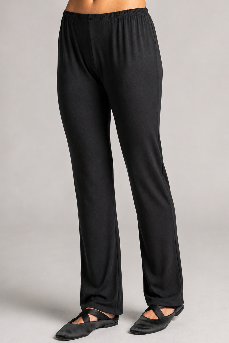 PAULA RYAN Narrow Leg Sleep Pants - Cashmere Modal Black