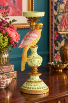 Polly Parrot Candle Holder - Pink styled in a colourful eclectic home; Coast to Coast CA2919