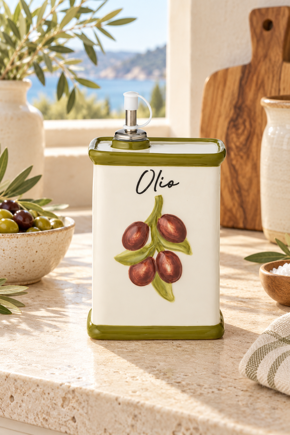 Uva Ceramic Oil Bottle