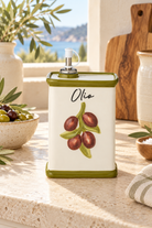 Uva Ceramic Oil Bottle styled in a sunlit coastal home; Coast to Coast KW3413