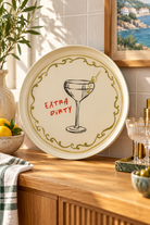 Dirty Martini Metal Tray - Ivory styled in a sunlit coastal home; Coast to Coast KW3421
