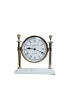 Silver Round Clock Marble Base - Magpie Style