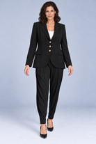 PAULA RYAN style 8395 Black jacket with style 1259 White and style 6280 Black — clean model