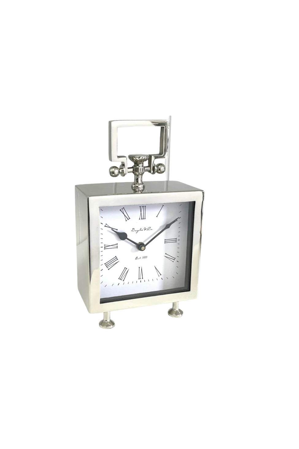 Square Nickel Clock - Magpie Style