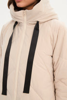 TIRELLI Diamond Quilt Puffer Coat - Cream - Magpie Style