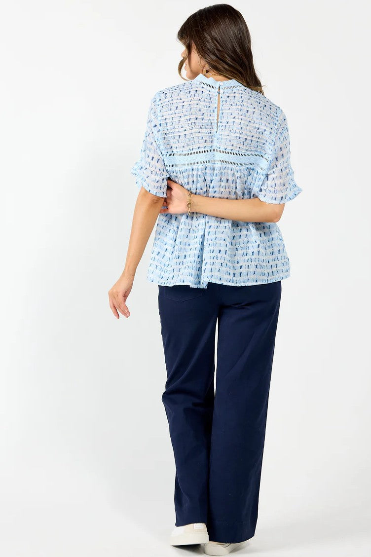DRAMA THE LABEL Cypress Blouse - Blue Water - Magpie Style