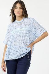 DRAMA THE LABEL Cypress Blouse - Blue Water