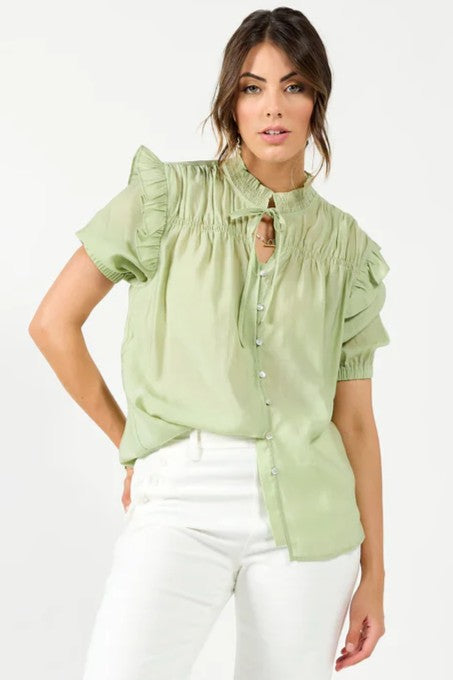 DRAMA THE LABEL Bianca Blouse - Seedling - Magpie Style