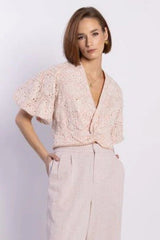 LOUGHLIN Tilly Top - Pink Anglaise