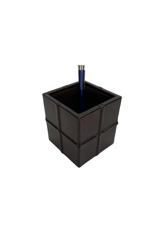 Pen Holder - Dark Leather