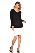 PAULA RYAN ESSENTIALS Scoop Neck Long Sleeve Swing Tunic - MicroModal - Paula Ryan