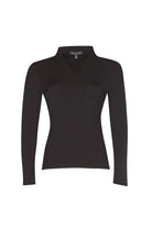 PAULA RYAN ESSENTIALS Slim Fit Long Sleeve High Neck V Top - Merino - Paula Ryan