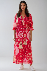 LEONI Capri Dress - Red Print