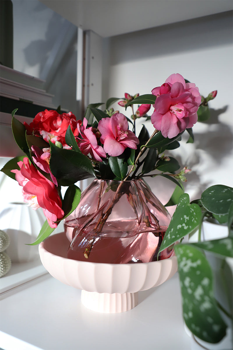 Lintel Pink Glass Vase - Magpie Style