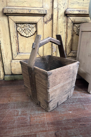 Vintage Square Rice Bucket