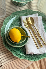 Marseille Scalloped Green Ceramic Plate