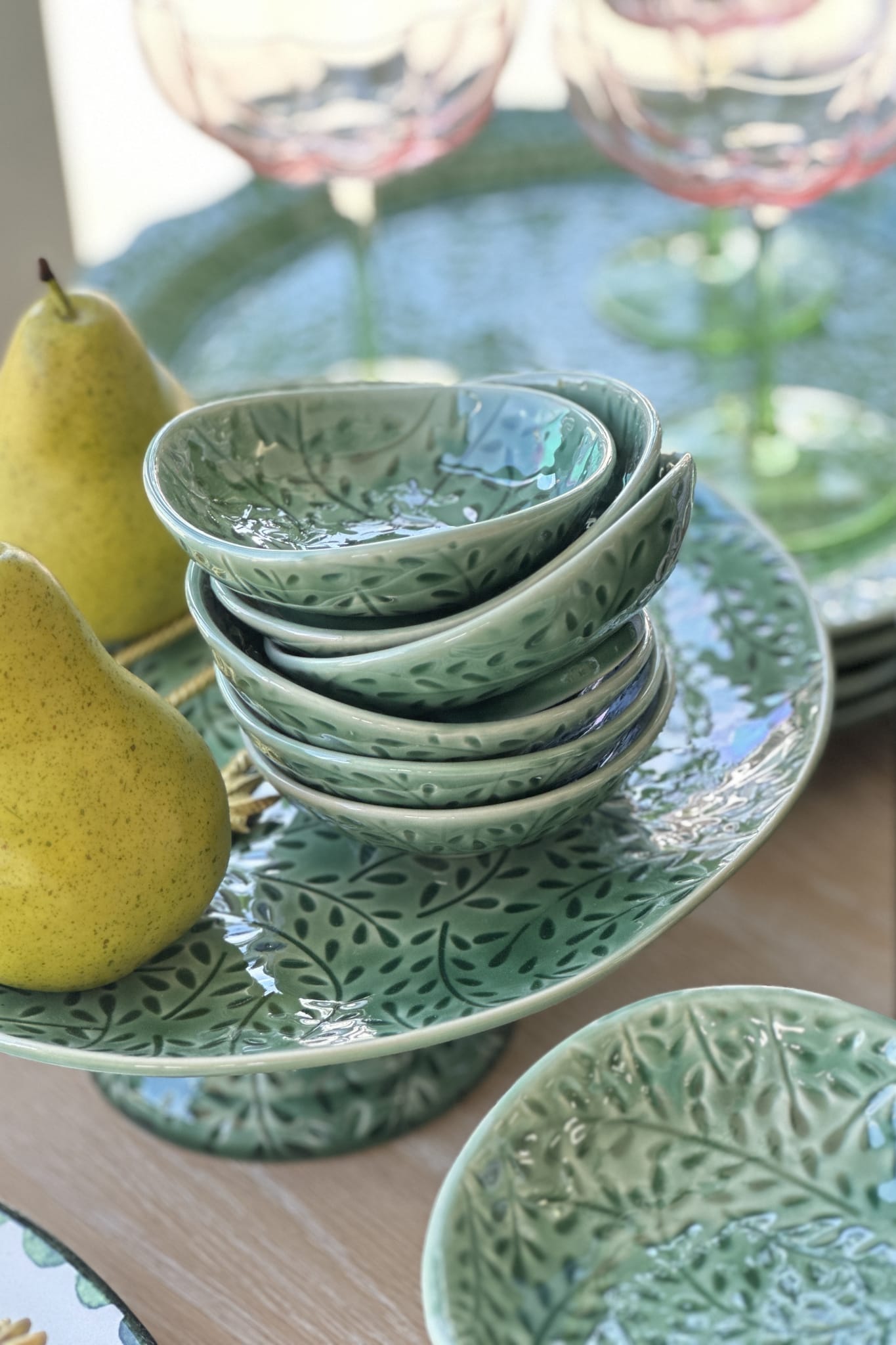 Marseille Green Ceramic Bowl - Magpie Style