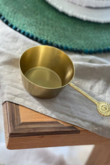 Floret Measuring Cup w Brass Finish