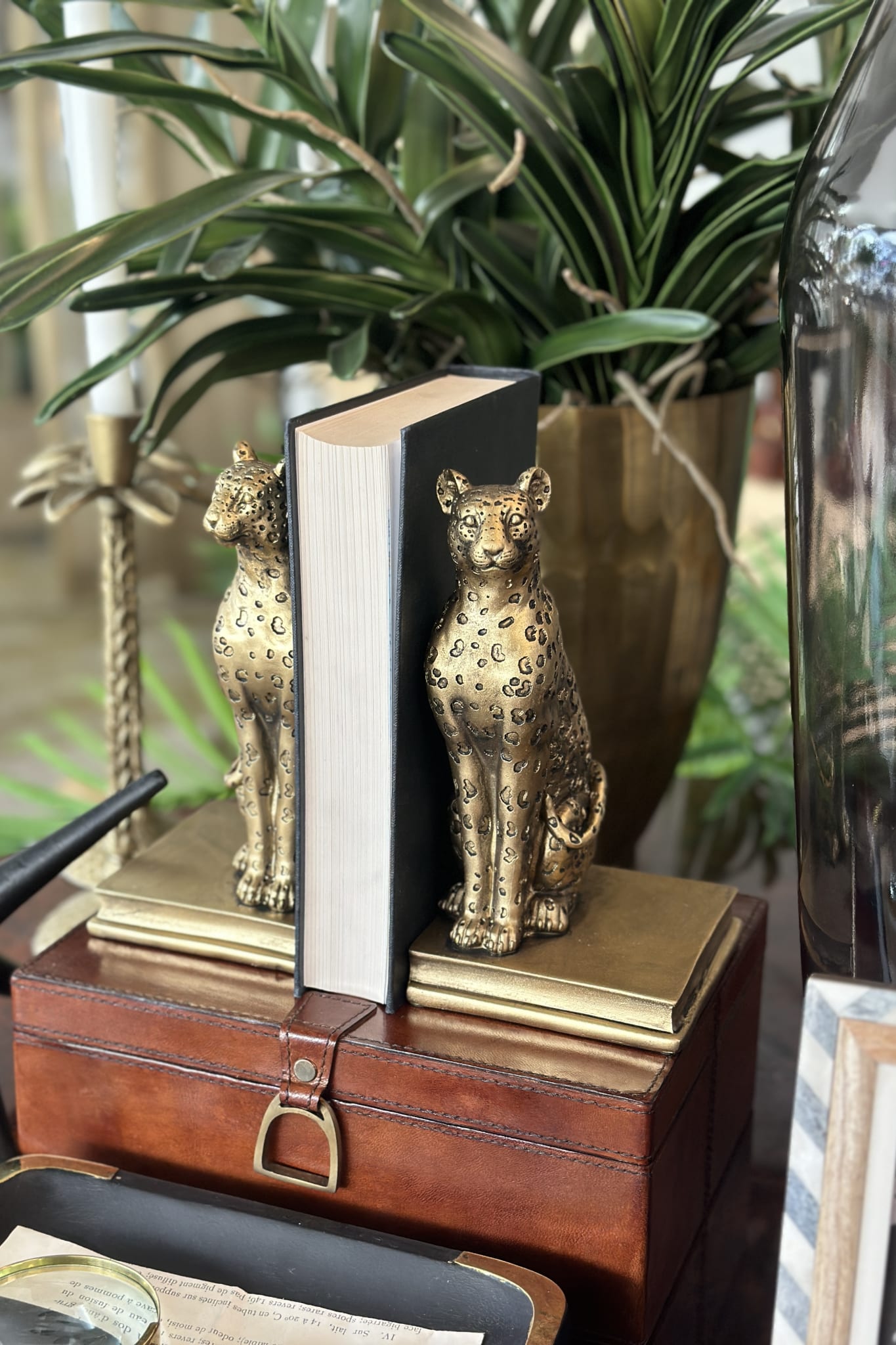 Kruger Leopard Bookends Set/2 - Magpie Style