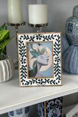 Tunisian Floral Inlay Photo Frame - 5x7