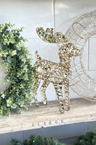 Vegas Reindeer Gold: 37cm - With Lights - Magpie Style