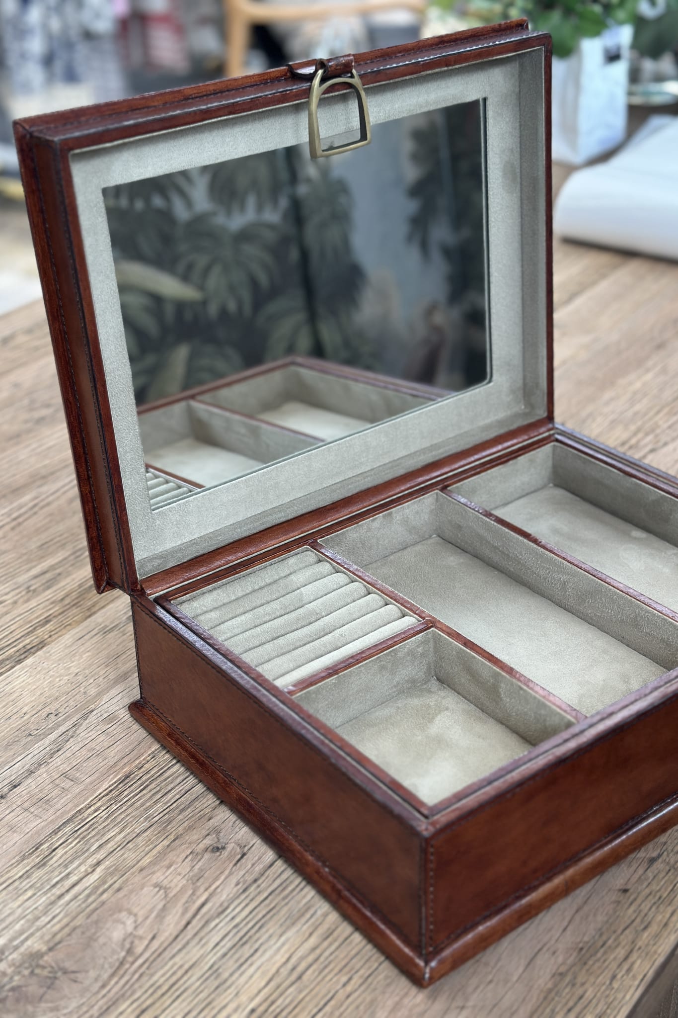 Large Jewellery Box with Stirrups - Tan - Magpie Style
