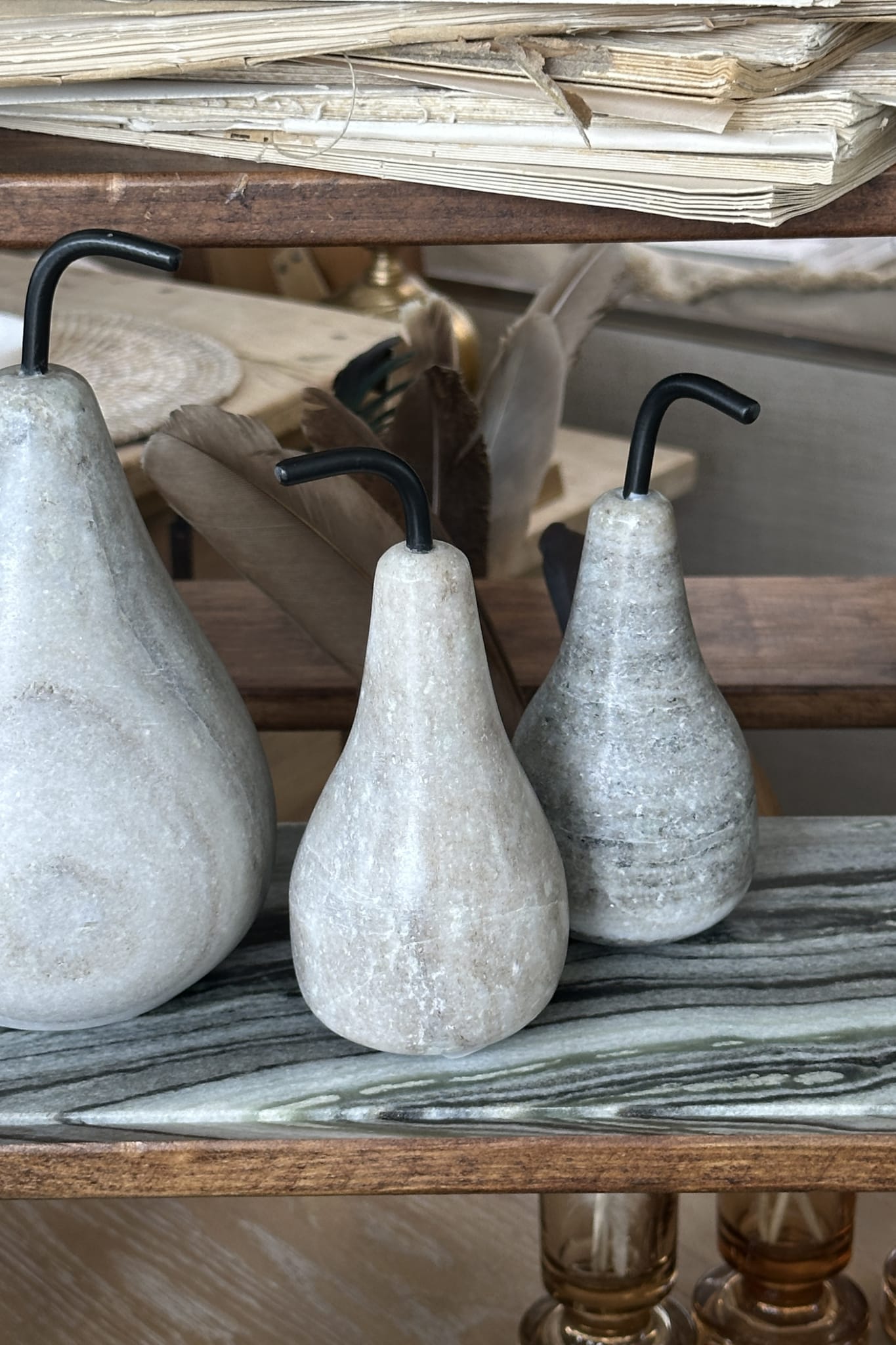 La Pera Hand Sculpted Marble Pear - Lge - Magpie Style