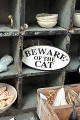 Beware Of The Cat Sign