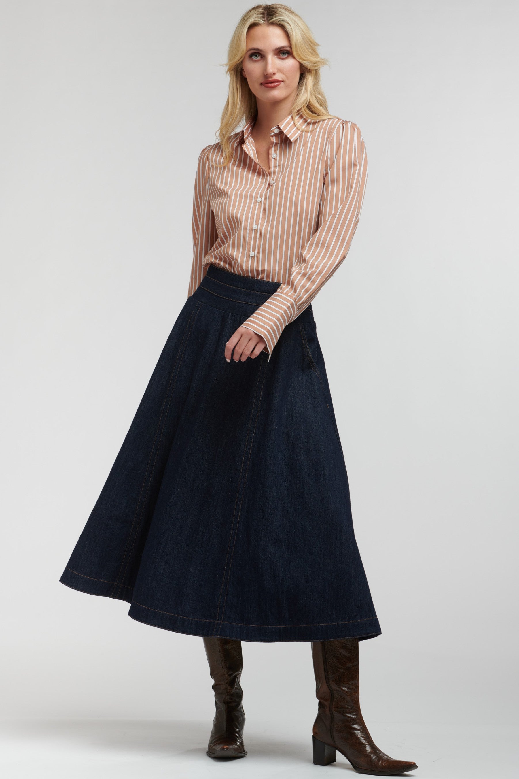 365 DAYS Dakota Denim Skirt - Dark Denim - Magpie Style