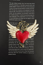 Red Tin Mexican Heart with Wings - Magpie Style