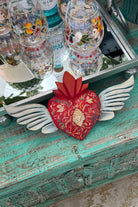 Large Heart with Milagrios - Magpie Style