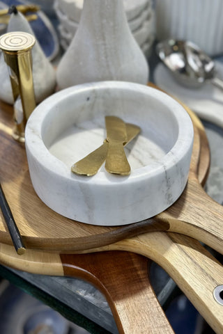 Yves Marble Bowl - Lge White